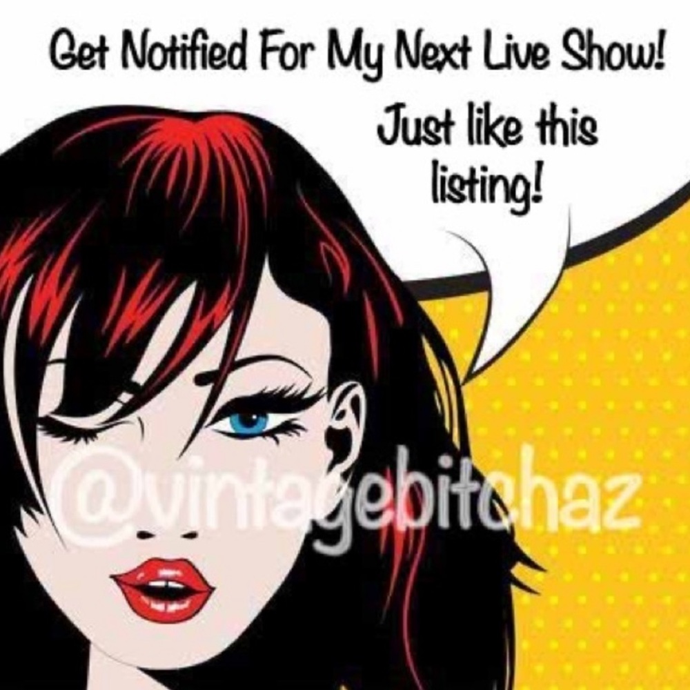 LIKE THIS LISTING FOR MY UPCOMING POSH LIVE SHOWS!